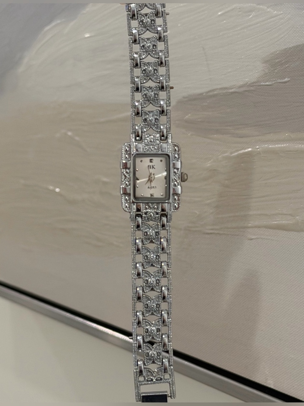 Silver Crystal Accent Ladies Bracelet Watch
